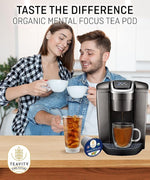 Load image into Gallery viewer, Teavity Organic Mental Focus Tea Pods (24 Count) - Moringa, Peppermint, Holy Basil &amp; Turmeric - Naturally Decaf - Keurig Compatible