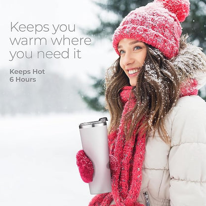 SipX™ Triple-Insulated Tumblers - 22oz. Premium Modern Tumbler With Lid, insulated Cup Keeps Hot For 6 Hours, Stainless Steel Tumbler Made Of Sustainable Material, Coffee Travel Mug For Home & Office