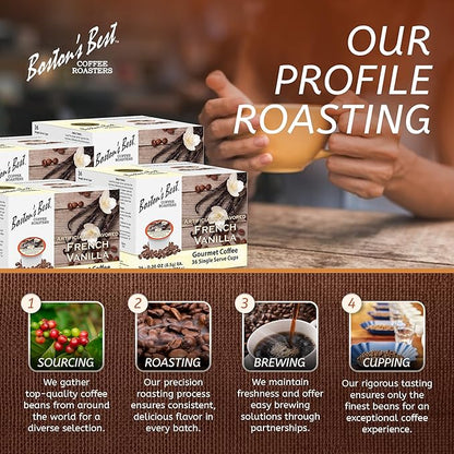 Boston’s Best - French Vanilla Medium Roast Gourmet Coffee, Delicious Flavored Compatible with Keurig Coffee Maker, 1 Count (144 Single Serve Cups)