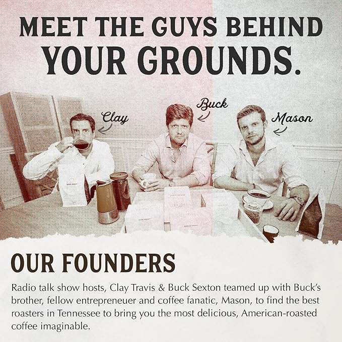 Crockett Dark Roast Ground Coffee – Bold Dark Roast Ground Coffee with Full-Bodied Flavor, Smooth Finish & No Bitterness – Perfect for Rich, Gritty Brewing Without the Burn