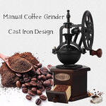 Load image into Gallery viewer, Coffee Grinder,Wooden Coffee Bean Grinder Manual Coffee Grinder Roller, Antique Coffee Mill with Cast Iron Hand Crank for Making Mesh Coffee, Decoration, Best Gift (Brown (six deformation base))