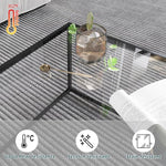 Load image into Gallery viewer, Glass Coffee Table Modern Center Table,Minimalist Coffee Table Sofa Side Tea Table for Living Room,Tempered Glass-top with Sturdy Metal Frame, Easy Assembly,26.4 x 26.4 x 15.7 Inches, Black