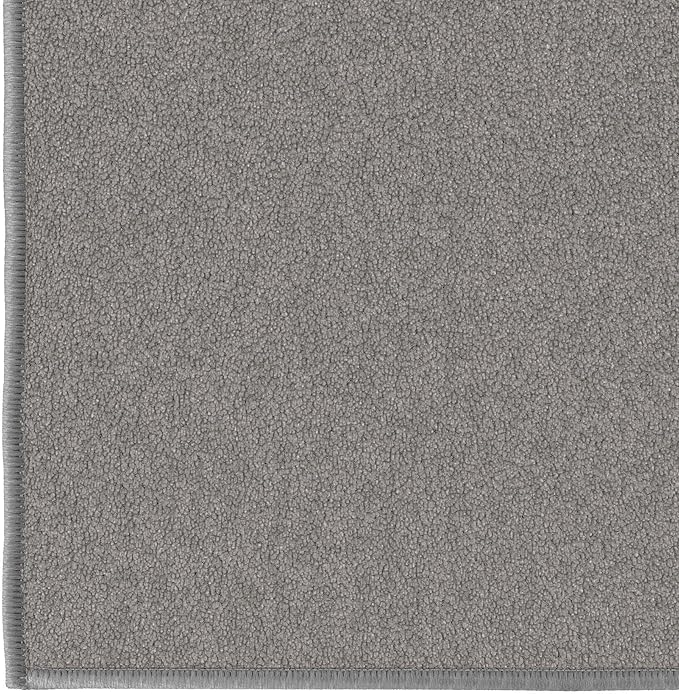 Ottomanson Hallway Runner Rug 2'7" x 9'10" Non Slip Solid Area Rugs Easy to Clean Laundry Rug Runner Durable & Pet Friendly Floor Carpet Runners for Hallways Entryway Living Room Kitchen, Gray