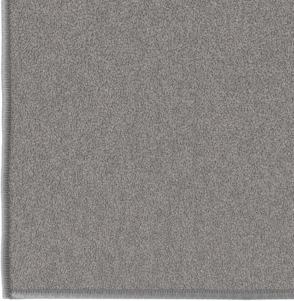 Ottomanson Rugs for Entryway 2'3" x 3' Non Slip Solid Small Area Rugs Durable Front Door Mat Rug Stain Resistant Entrance Rugs for Bathroom Kitchen Bedroom & Living Room, Gray