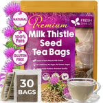 Load image into Gallery viewer, FreshDrinkUS, Premium 30 Milk Thistle Tea Bags, 100% Natural &amp; Pure from Milk Thistle Seeds. Milk Thistle Seed Herbal Tea. Made with Natural Material Tea Bags. No Sugar, No Caffeine, No Gluten, Vegan.