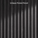 Load image into Gallery viewer, SICOTAS Round Coffee Table for Living Room, Mid Century Modern Fluted Center Coffee Table with Storage, 32" Circle Accent Tea Dining Table for Apartment, Dark Grey Alder