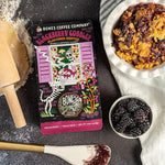 Load image into Gallery viewer, Bones Coffee Company Blackberry Cobbler Flavored Coffee Beans, Whole Bean Coffee Medium Roast Low Acid, Blackberry Cobbler Flavor (12 oz)