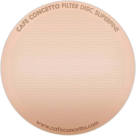 Filter for use in AeroPress Go/AeroPress Coffee Makers (Superfine) - Premium Replacement Disc - Reusable Metal, Titanium Coated Stainless Steel. Upgrade Your Mesh or Filter Papers