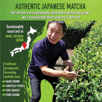 Premium Japanese Ceremonial Matcha Green Tea Powder - 1st Harvest HIGHEST Grade - USDA & JAS Organic - From Japan - Perfect for Starbucks Latte, Shake, Smoothies & Baking (3.53oz / 100g)