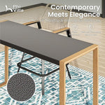 Load image into Gallery viewer, PHI VILLA 3 Piece Outdoor Bar Set, High Top Patio Table and Chairs with Brown Textilene Fabric &amp; Rustproof Metal Frame for Backyard, Balcony, Garden &amp; Poolside