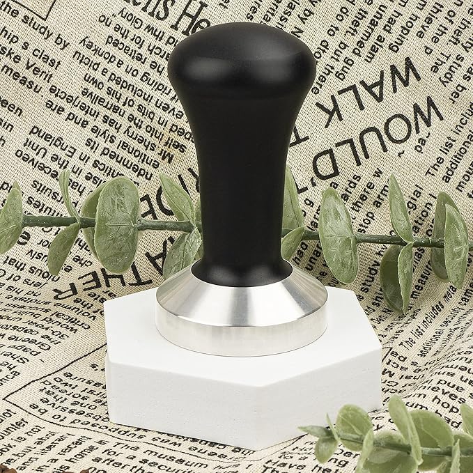 51mm Coffee Hand Tamper 304 Stainless Steel Base Professional Espresso Press for Portafilter Coffee Machine Barista Tool (51mm)