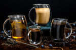 Load image into Gallery viewer, JoyJolt Caleo Collection Double Wall Insulated Glass Coffee Cups (Set Of 2) -13-Ounces