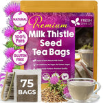 Load image into Gallery viewer, FreshDrinkUS, Premium 75 Milk Thistle Tea Bags, 100% Natural &amp; Pure from Milk Thistle Seeds. Milk Thistle Seed Herbal Tea. Made with Natural Material Tea Bags. No Sugar, No Caffeine, No Gluten, Vegan.