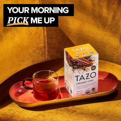TAZO Tea Bags, Regenerative Organic: Chai Black Tea, Awake English Breakfast Black Tea, & Earl Grey Tea 16 CT (1ea) (Variety Pack)