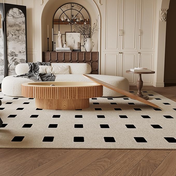 47 Inch Oval Drum Coffee Table with Storage, Handcraft Fluted Drum Coffee Table, Modern Wooden Oval Cocktail Tea Table Center Table with Sturdy Pedestal for Living Room Apartment (Natural)