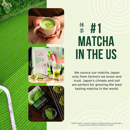 Jade Leaf Matcha Café Style Sugar Free Matcha Latte Green Tea Powder with Grass Fed Collagen, Monkfruit Sweetened, Premium Barista Crafted Mix, Authentically Japanese, 15 Servings (5.3 Ounces)