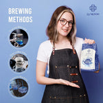 Load image into Gallery viewer, LA MOON TEA Blue Thai Tea Mix - Traditional Loose Leaf Thai Tea Mix from Butterfly Pea Flower and Assam Black Tea for Home-made Blue Thai Iced Tea, Boba Tea &amp; Latte - No Food Dye, 7.05 Oz.