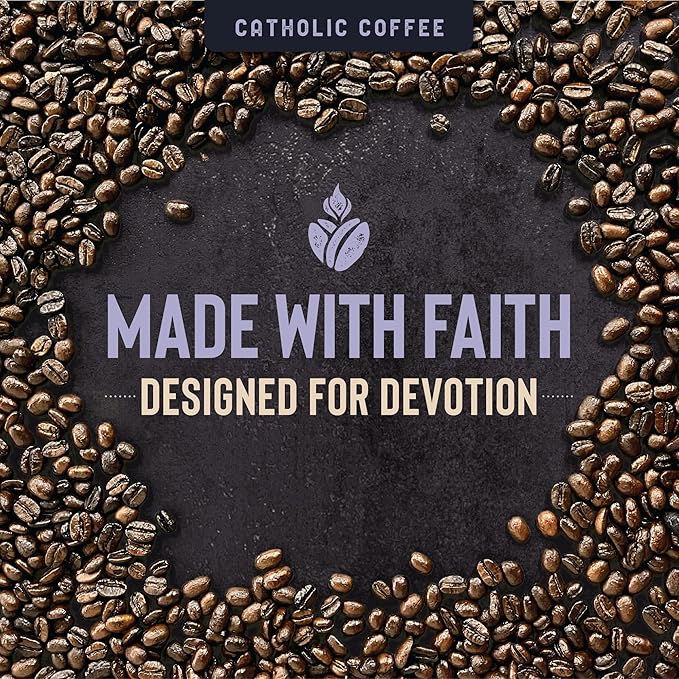 Catholic Coffee St. Drogo | Ethiopian Medium Roast Whole Bean Coffee – Dark Chocolate & Berry Notes | 12oz Bag – Catholic Gift for Coffee Lovers