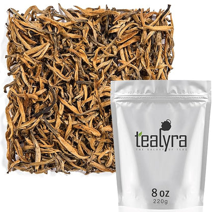 Tealyra - Imperial Golden Monkey - Yunnan Black Loose Leaf Tea - Best Chinese Black Tea - Bold Caffeine - 220g (8-ounce)