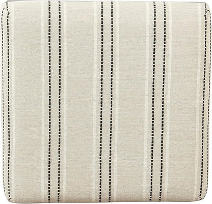 HomePop Home Decor | Modern 24-Inch Counter Stool | Backless Metal Frame Bar Stools Counter Height | Decorative Home Furniture, Black and White Stripe