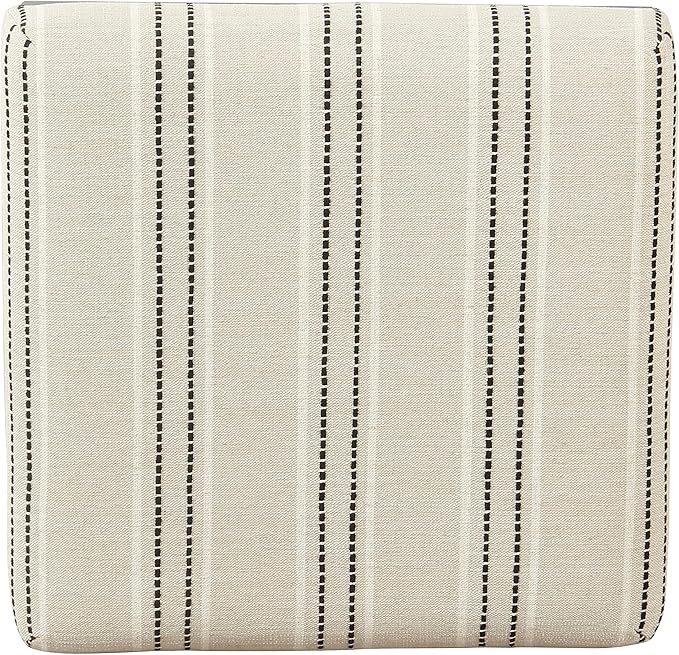 HomePop Home Decor | Modern 24-Inch Counter Stool | Backless Metal Frame Bar Stools Counter Height | Decorative Home Furniture, Black and White Stripe