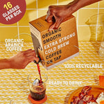 Load image into Gallery viewer, Wandering Bear Organic Mocha Cold Brew Coffee On Tap, 96 fl oz - Extra Strong, Bold, Smooth, Unsweetened, Shelf-Stable, Ready to Drink, Gluten Free, &amp; Vegan, Iced Cold Brewed Coffee Drinks