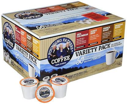 Founding Fathers Coffee Single Serve Pods for Keurig 2.0 K-Cup Brewers, Variety Pack, 80 Count
