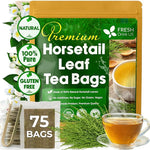 Load image into Gallery viewer, FreshDrinkUS, Premium 75 Horsetail Leaf Tea Bags, 100% Natural &amp; Pure from Horsetail Loose Leaves Herbal Tea. Made with Natural Material Tea Bags. No Sugar, No Caffeine, No Gluten, Vegan.