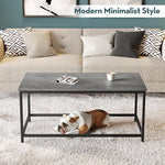 Load image into Gallery viewer, SAYGOER Small Coffee Table Modern Coffee Tables Open Design Rectangular Minimalist Center Table for Living Room Home Office, Easy Assembly, 39.37x19.69 x17.72, Gray Black