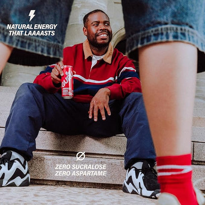 GURU Original Organic Energy Drinks, Clean Energy Drink with Plant Based Natural Caffeine from Green Tea, Gluten Free and Vegan, 100MG Caffeine, Healthy Drinks, 8.4oz (Pack of 24)