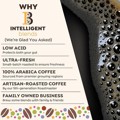 Intelligent Blends Dark Roast Coffee Pods Variety Pack, 50 ct, Recyclable Single Serve Pods – 100% Arabica Coffee, Compatible with Keurig K Cups Maker