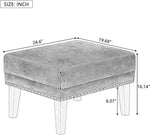 Load image into Gallery viewer, Hi-Back Brown Vintage Distressed Accent Chair with Ottoman, Tufted Design &amp; Nailhead Trim, Polyester Fabric, Foam-Pocket Spring Seat, Living Room, Study, Bedroom Chair and Ottoman Set