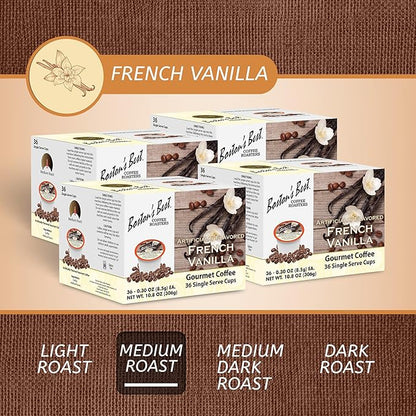 Boston’s Best - French Vanilla Medium Roast Gourmet Coffee, Delicious Flavored Compatible with Keurig Coffee Maker, 1 Count (144 Single Serve Cups)
