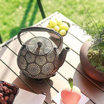 Load image into Gallery viewer, Cast Iron Teapot, 40oz Tea Kettle with Infuser for Stove Top, Sakura Design Japanese Tea Pot for Tea&amp;Coffee Coated with Enameled Interior, Silicone Handle 1200ml black