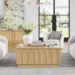 Load image into Gallery viewer, Lift Top Coffee Table with Storage, Modern Coffee Table with Arched Design, 31.5" Square Tea Table with Wood Grain, Boho Multifunctional Center Table for Living Room, Office, Oak