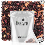 Load image into Gallery viewer, Tealyra - Grandma's Garden Berry - 25 Bags - Fruit Tea Blend - Hibiscus and Berries Based Herbal Loose Leaf Tea - Vitamines Rich - Caffeine-Free - Pyramids Style Sachets