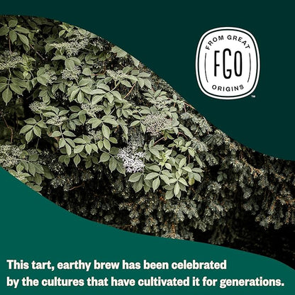 FGO Organic Elderberry Tea, 100 Count, Eco-Conscious Herbal Tea Bags, Resealabel Bag, Caffeine Free, Packaging May Vary (Pack of 1)