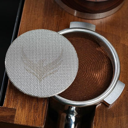 54mm Breville Espresso Accessories Kit 6 pcs 54mm Bottomless Portafilter, Spring Loaded Tamper, Coffee Distributor, Dosing Funnel,Puck Screen and Espresso Station Organizer Knock Box