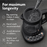 Load image into Gallery viewer, Vianté Electric Kettle With Infuser For Loose Leaf. Hot Tea Maker With Temperature Control And Automatic Shut Off. Tea Kettle With Brewing Programs. 1.5 Liters Capacity | Black Color