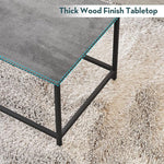 Load image into Gallery viewer, SAYGOER Small Coffee Table Modern Coffee Tables Open Design Rectangular Minimalist Center Table for Living Room Home Office, Easy Assembly, 39.37x19.69 x17.72, Gray Black