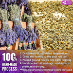 Load image into Gallery viewer, FreshDrinkUS, Premium 60 Chamomile Lavender Tea Bags, Calming Herbal Blend Strong Support for Relaxation &amp; Better Sleep | Naturally Caffeine-Free Bedtime Tea with Soothing Floral Aroma, 100% Natural, Hand-made No Sugar/ Caffeine/ Gluten, Vegan
