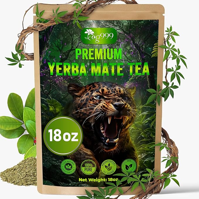 TOG999, Premium 18oz Yerba Mate Tea, Hi-Caffeine, Super-Green Yerba Mate| No Dust| Fresh - Never Aged (Ilex Paraguariensis), Cultivated from Argentina - Rich in Antioxidants and Plant Nutrients.