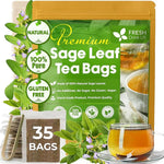 Load image into Gallery viewer, FreshDrinkUS, Premium 35 Sage Leaf Tea Bags, 100% Natural &amp; Pure from Sage Leaves. Loose Leaf Herbal Tea. Made with Natural Material Tea Bags. No Sugar, No Caffeine, No Gluten, Vegan.