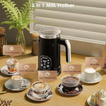 Load image into Gallery viewer, BioloMix Electric Milk Frother 4 in 1 Automatic Hot and Cold Milk Frother Warmer for Milk Latte Foam Maker Hot Chocolates Cappuccino (Black)