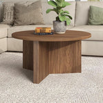 Load image into Gallery viewer, Henn&amp;Hart 32" Round Wood Pedestal Coffee Table for Living Room, Family Room, Office, or Apartment, Satin Walnut