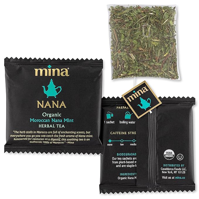 Mina Organic Moroccan Nana Mint Herbal Tea, 15 Ct