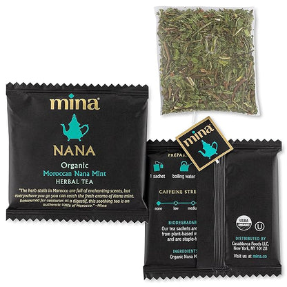 Mina Organic Moroccan Nana Mint Herbal Tea, 15 Ct
