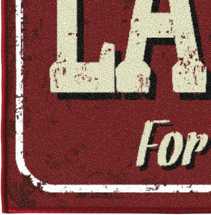 Ottomanson 20" x 59" Laundry Room Rug - Non-Slip Mat for Laundry & Mudroom - Durable, Stain-Resistant, and Easy to Clean - Perfect for High-Traffic Areas - Runner Rug for Entryway Bathroom, Red