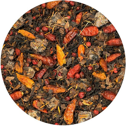 Tiesta Tea - Sexy Hot Christmas, Loose Leaf, Cocoa Chili Black Tea, Premium Blend, High Caffeinated Spicy Black, Make Hot or Iced Tea & Brews Up to 200 Cups, 16oz Resealable Bulk Pouch