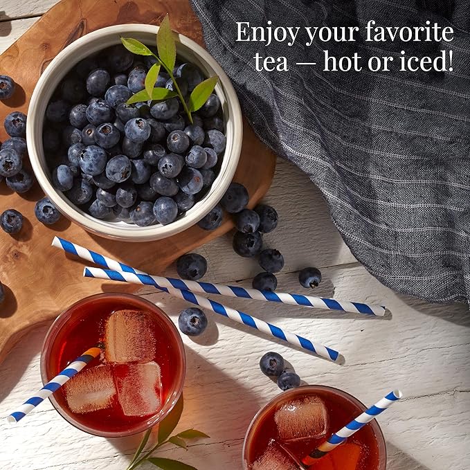 The Republic of Tea - Wild Blueberry Tea, 2.8 oz Tin | 50 Tea Bags, Gourmet Black Tea | Caffeinated